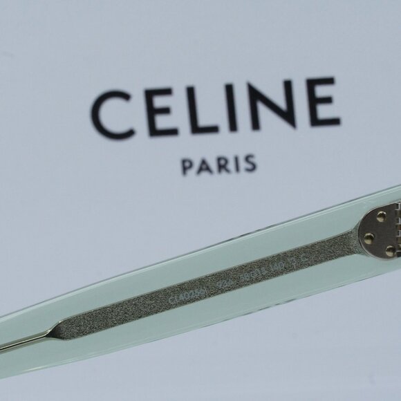 Final Price! Celine CL40256I 93A Light Green Transparent Sunglasses - Picture 6 of 9